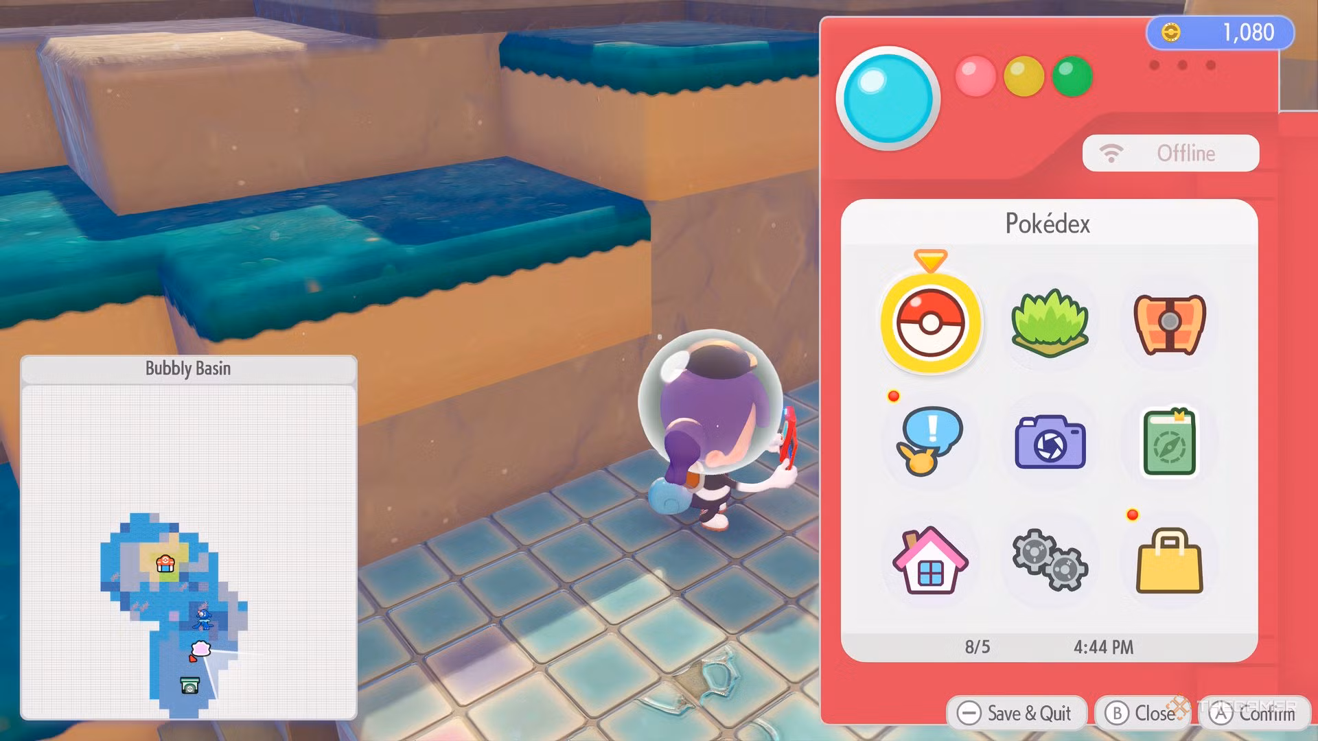 Ditto con il Pokédex in Pokemon Pokopia