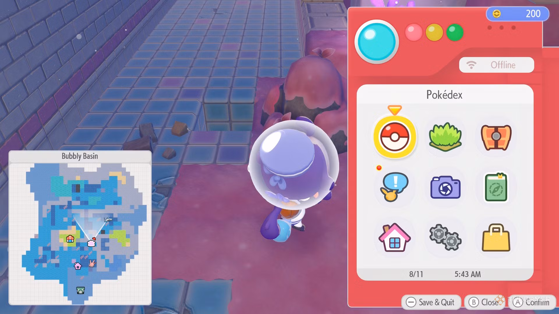 Ditto vicino a muschio rosa in Pokemon Pokopia