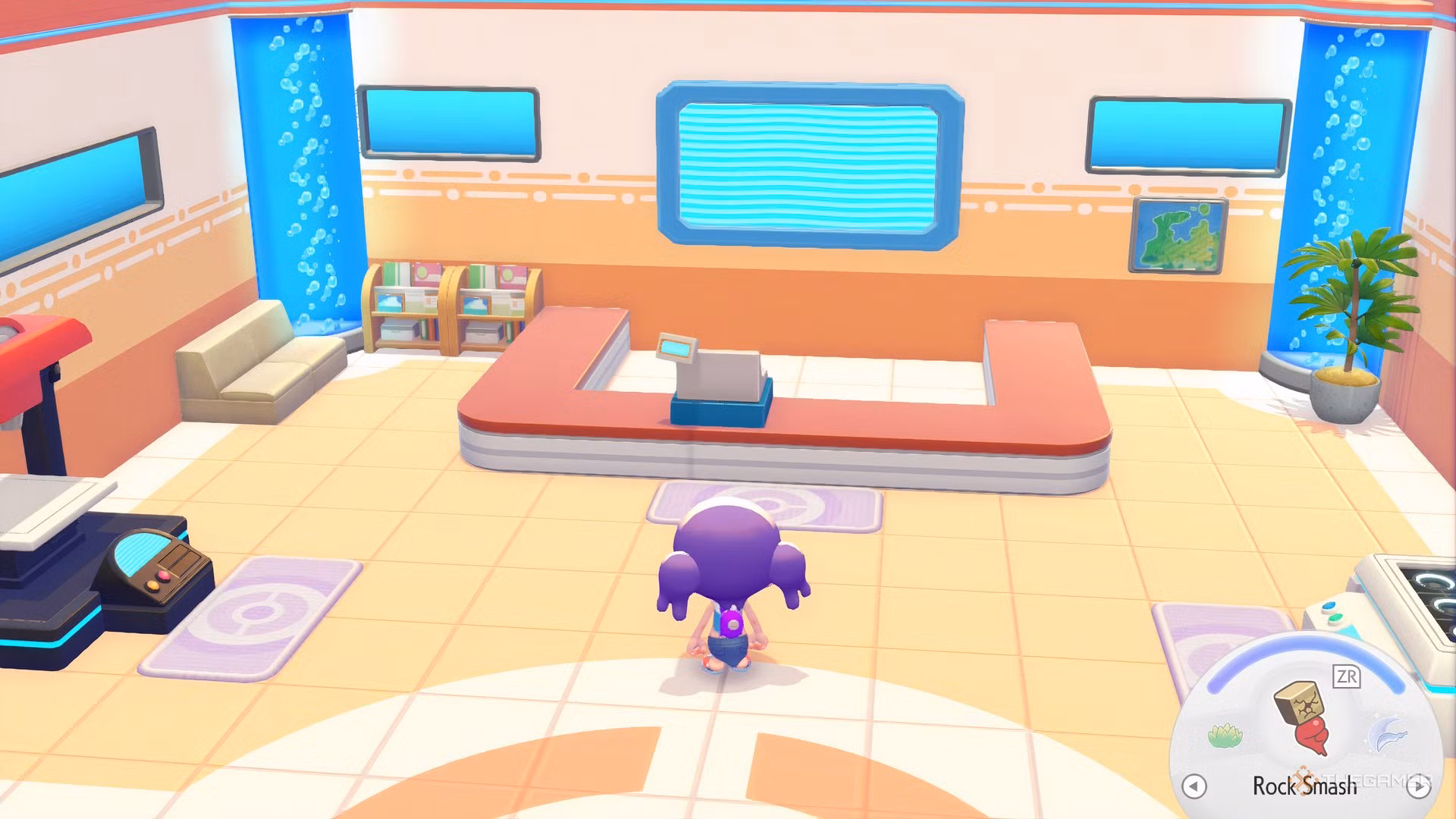 Ditto dentro il Pokemon Center in Pokemon Pokopia