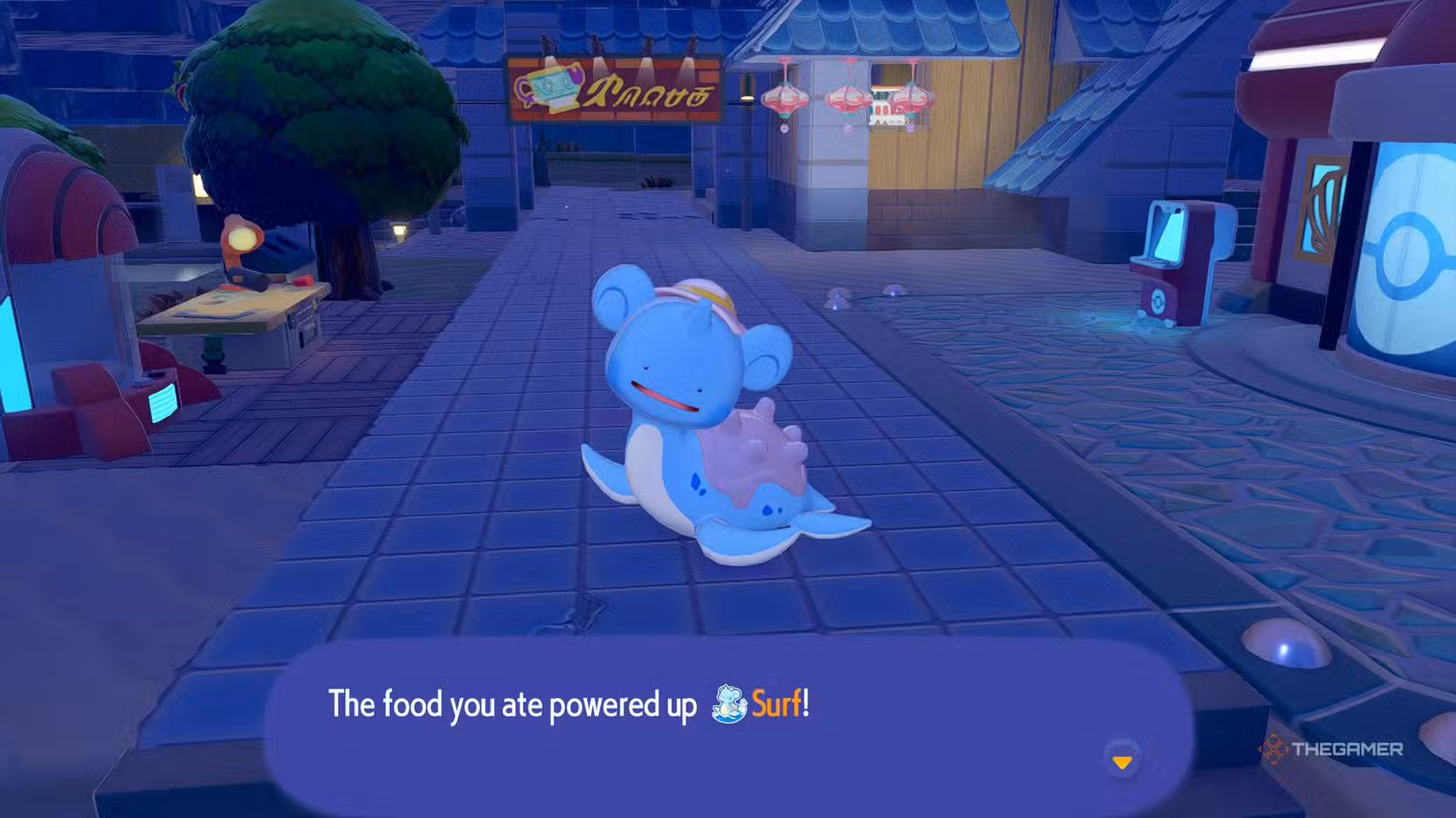 Ditto trasformato in Lapras pronto a usare Surf