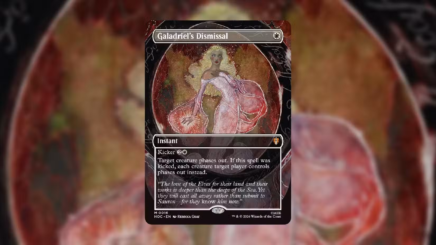 Carta Galadriel's Dismissal, artista classico del set The Hobbit