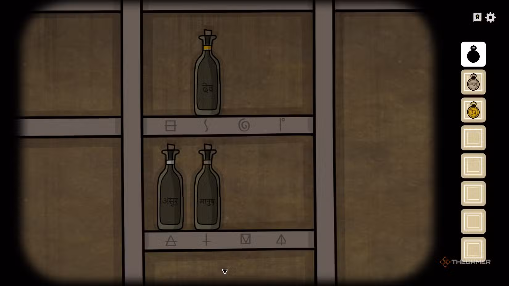 Soluzione del puzzle delle bottiglie nella cantina