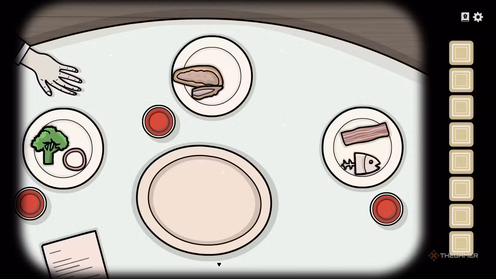 Soluzione del puzzle degli antipasti sul tavolo