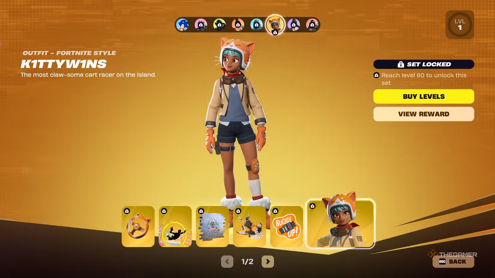 Ricompense di K1ttyW1ns – pagina 1 del Battle Pass di Fortnite