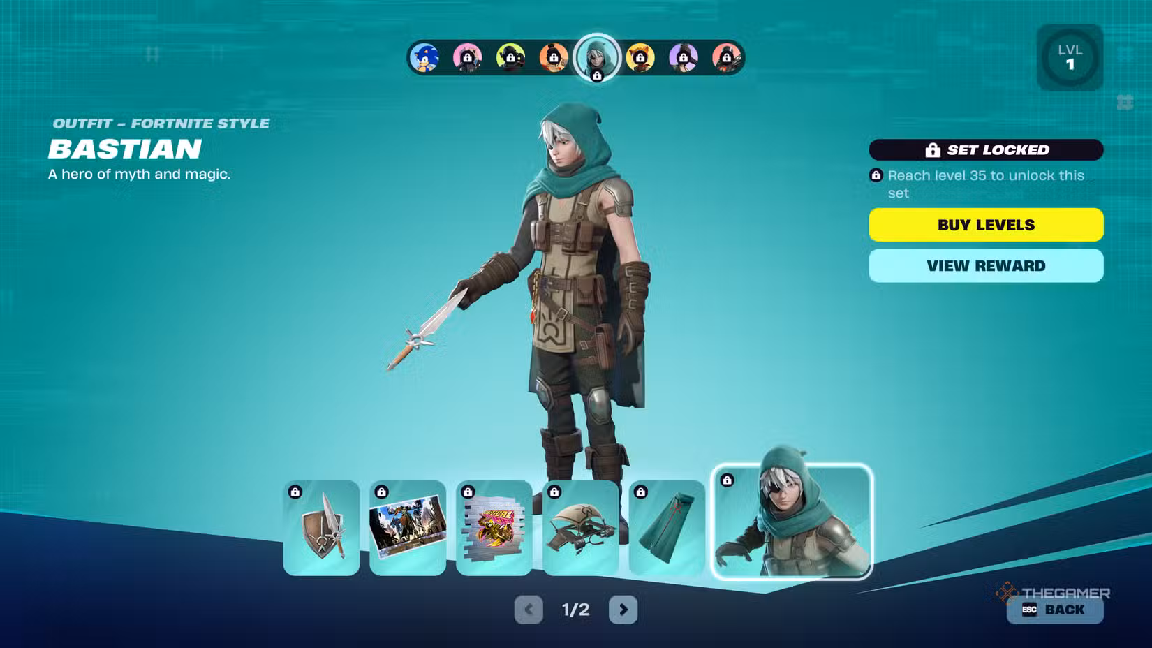 Ricompense di Bastian – pagina 1 del Battle Pass di Fortnite
