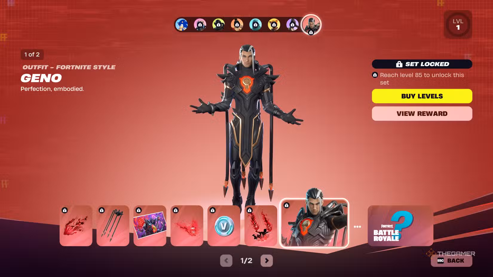 Ricompense di Geno – pagina 1 del Battle Pass di Fortnite