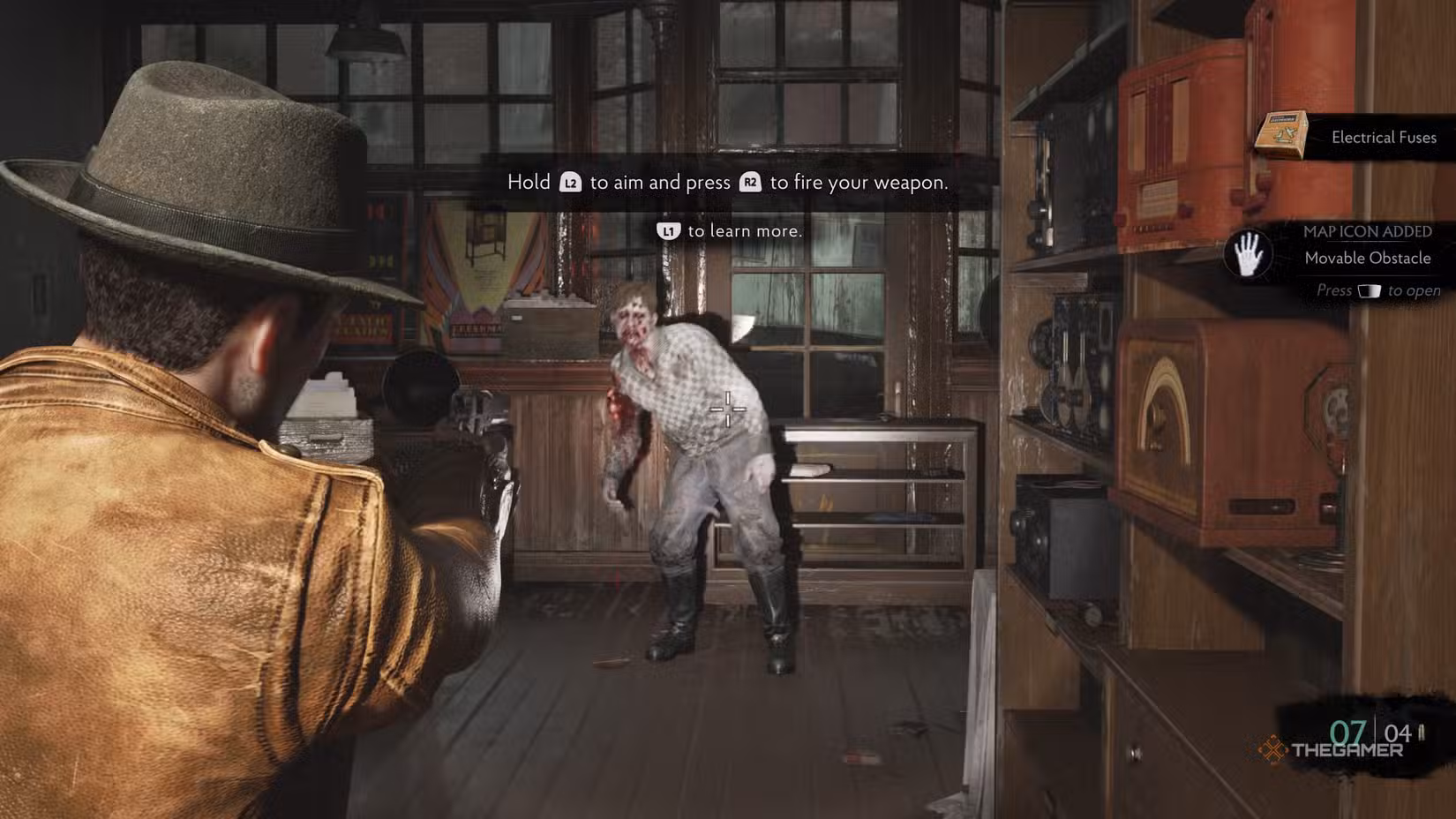 Primo scontro contro un mostro nel negozio di Radio in The Sinking City 2