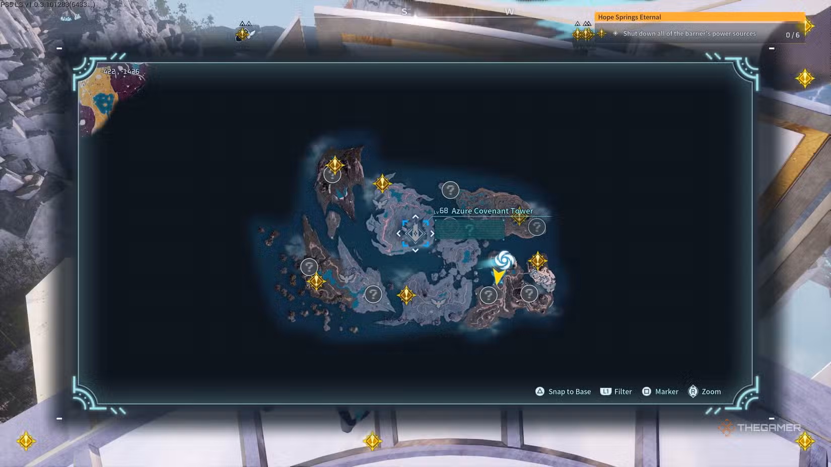 Posizione della Torre Azure Covenant in Palworld