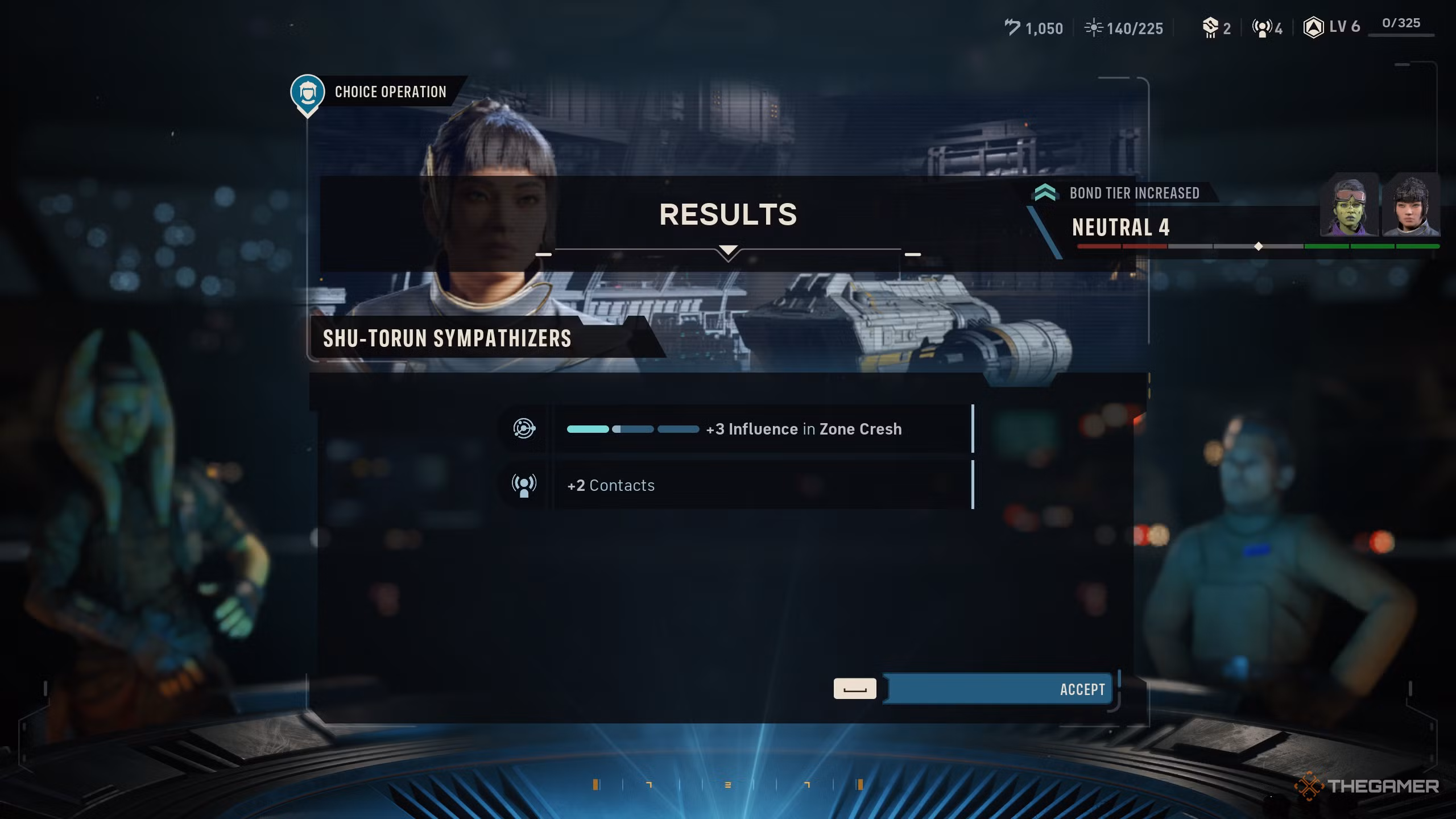 Schermata della mappa delle zone di Influence in Star Wars Zero Company
