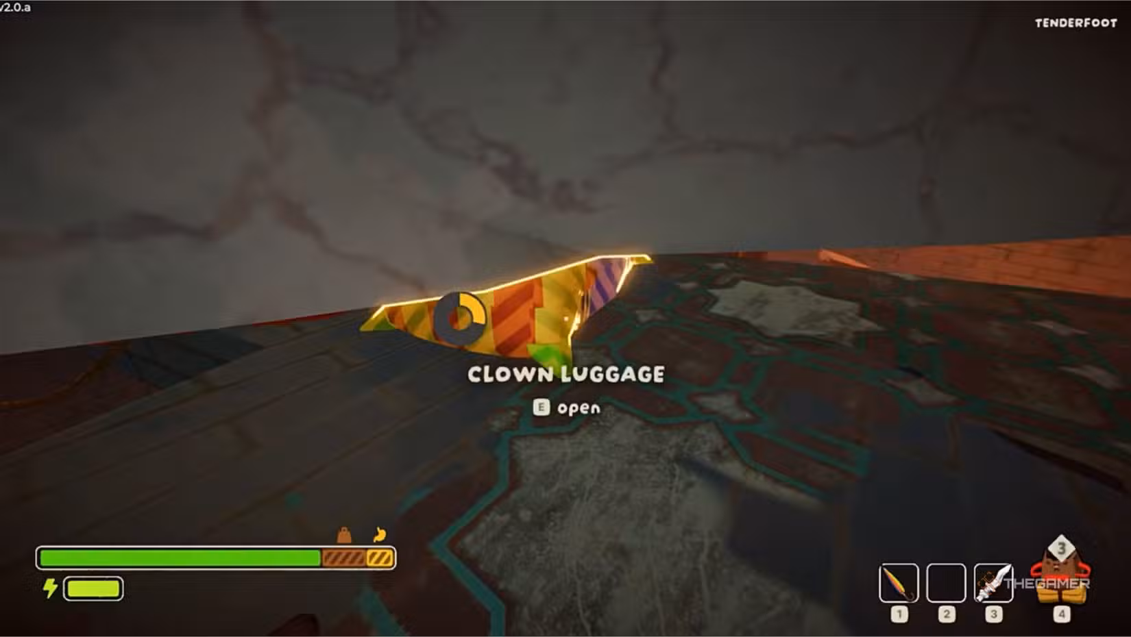Ricerca di Clown Luggage nel gioco Peak