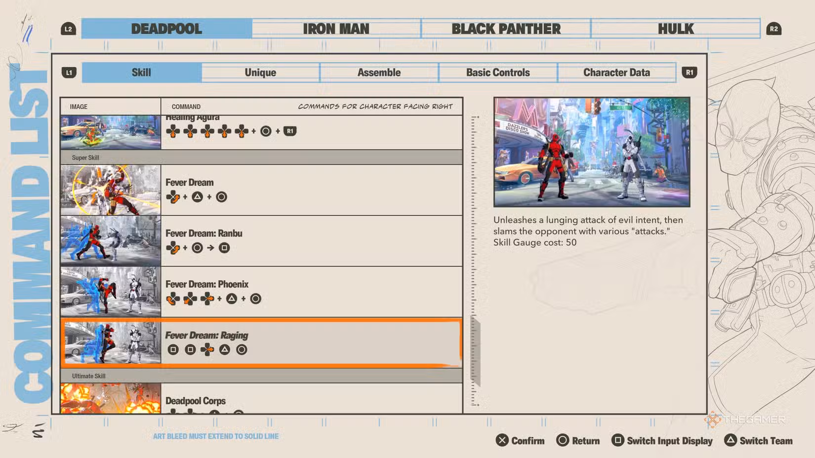 Lista dei comandi segreti di Deadpool in Marvel Tokon: Fighting Souls