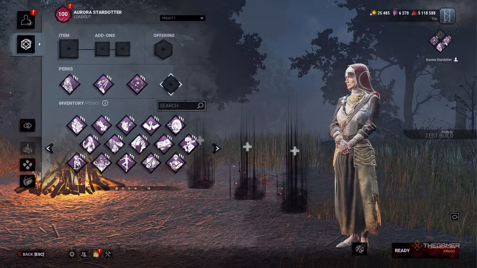 Aurora Stardotter in Dead By Daylight con le sue perk insegnabili