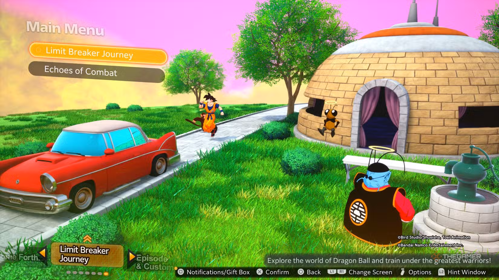Schermata principale di Limit Breaker Journey in Dragon Ball: Sparking Zero