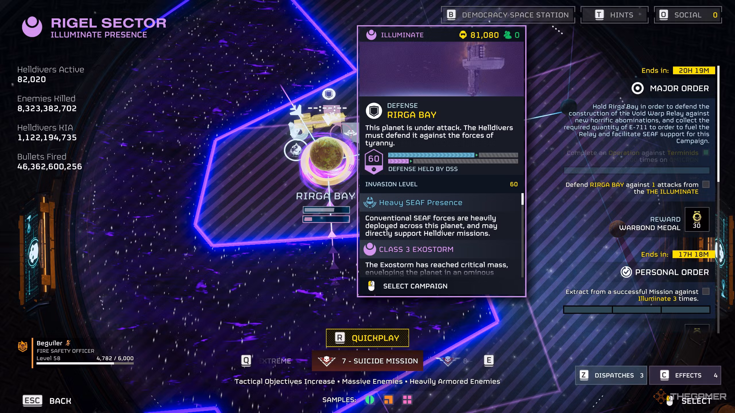 Azioni di Helldivers 2 durante l'aggiornamento Devoid of Liberty