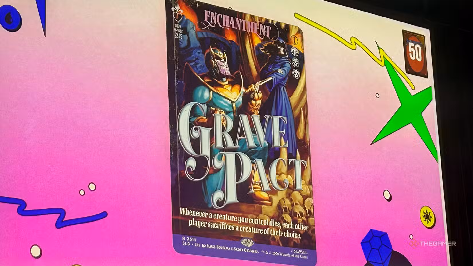 Carta Grave Pact del Marvel Secret Lair 2026, parte del bundle True Believers In Love
