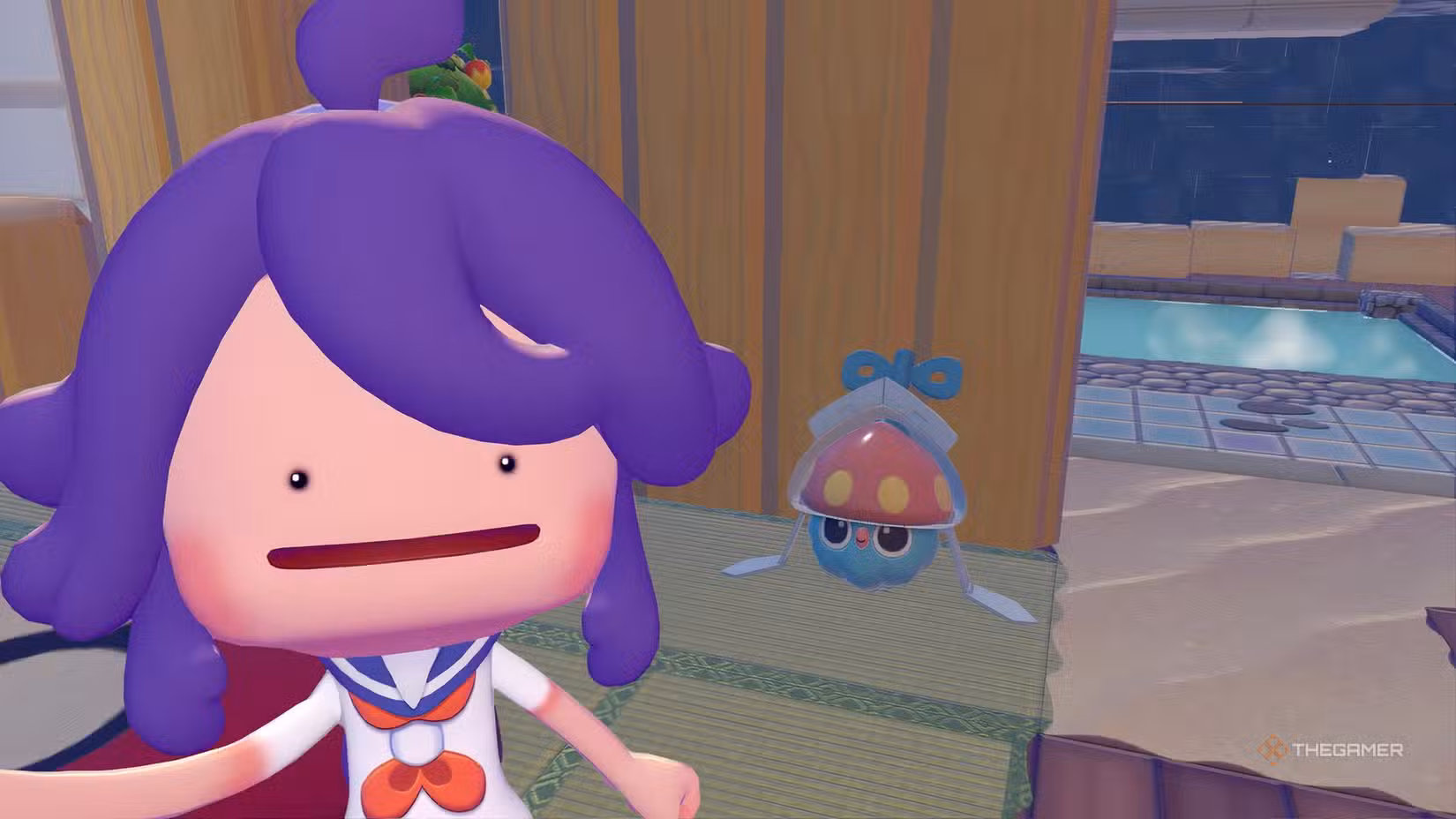 Ditto accanto a un Windup Inkay in Pokemon Pokopia