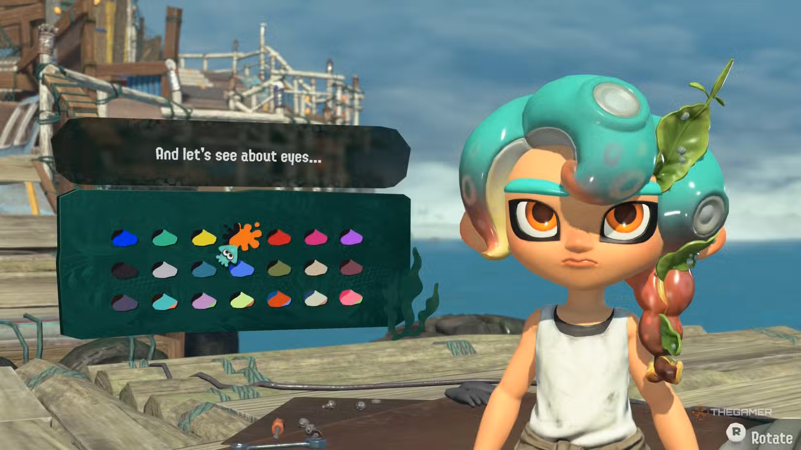 Creazione del personaggio in Splatoon Raiders.