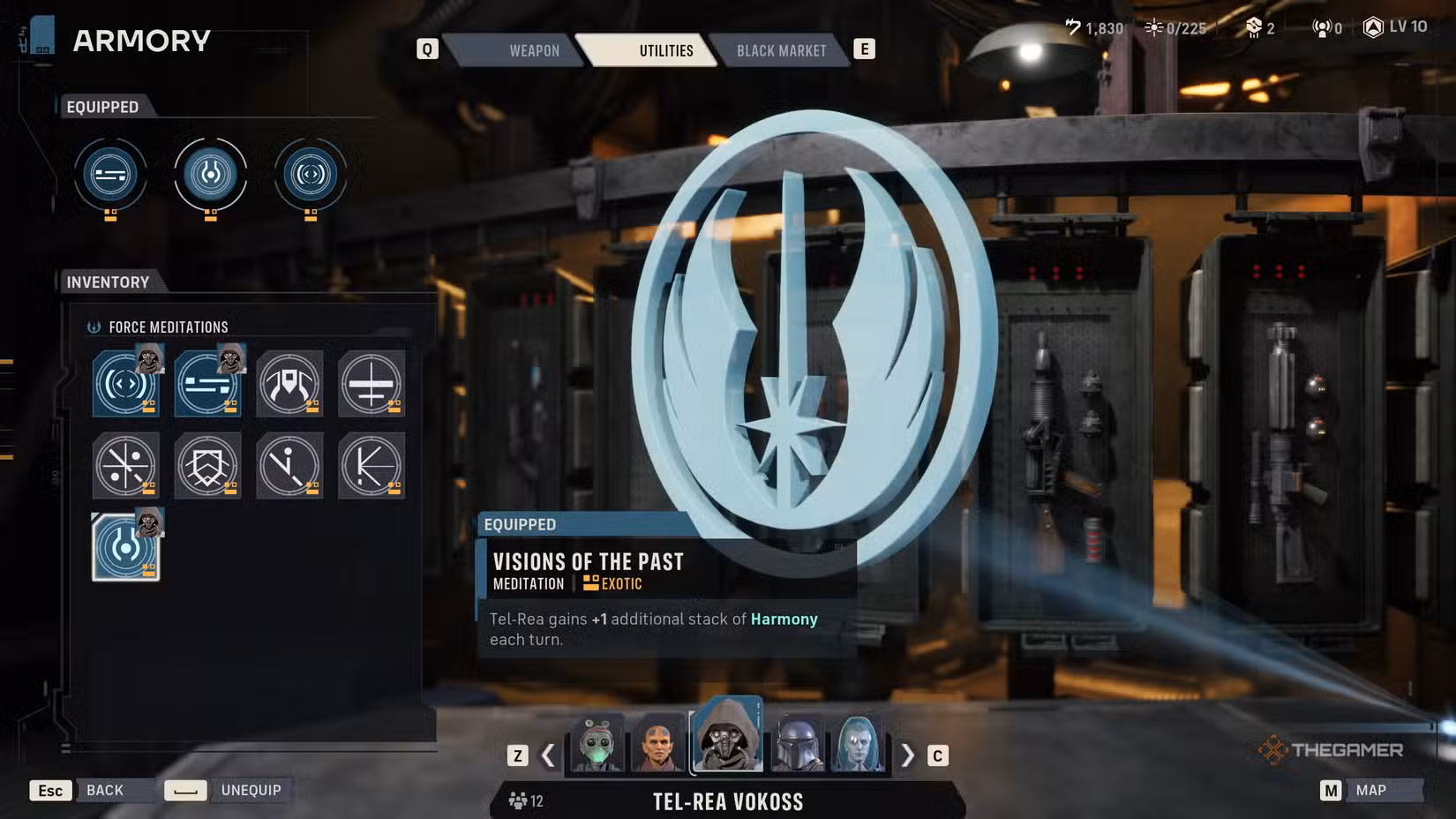 Tel‑Rea con le meditazioni Attuned To All Things in Star Wars Zero Company